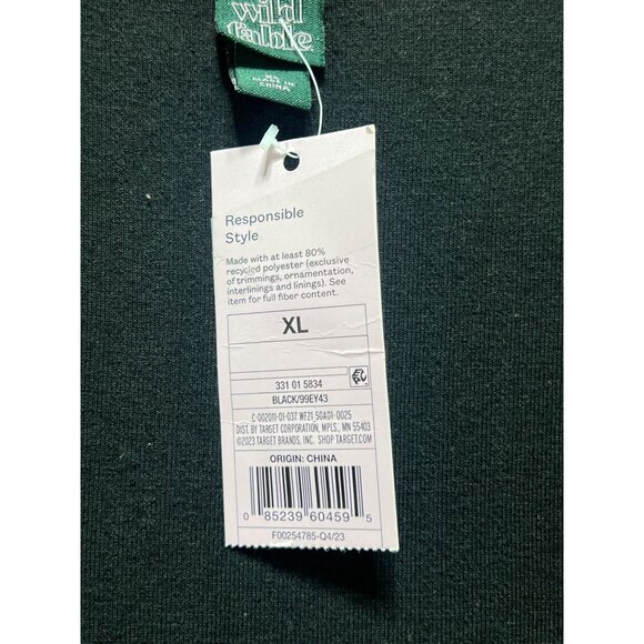 Wild Fable - Women's Ribbed Long Sleeve Scoopneck T-Shirt - Black - Extra Large - Picture 8 of 13